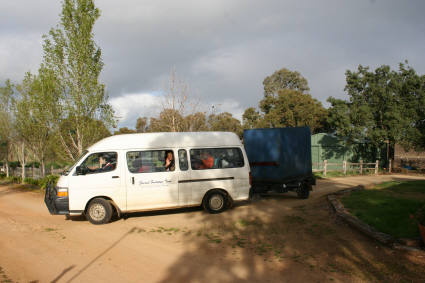 The monks depart.