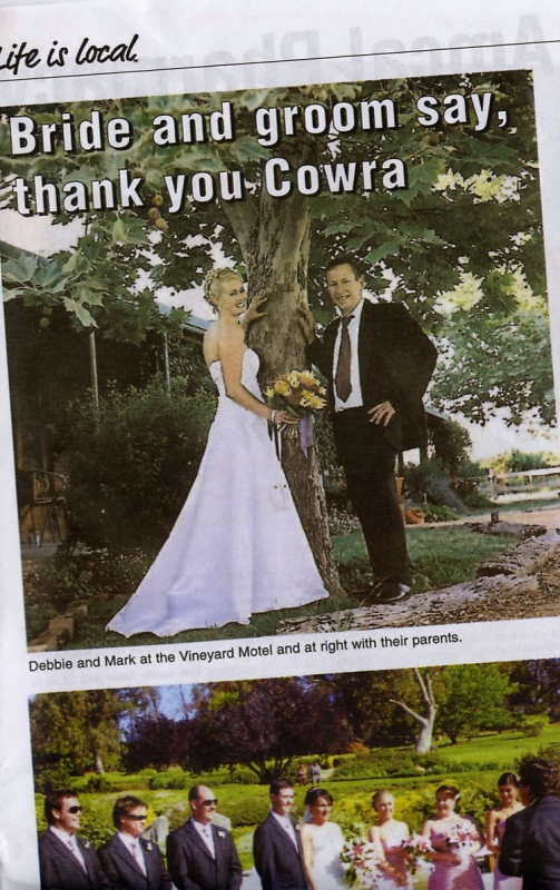 Wedding at The Vineyard Motel Cowra.